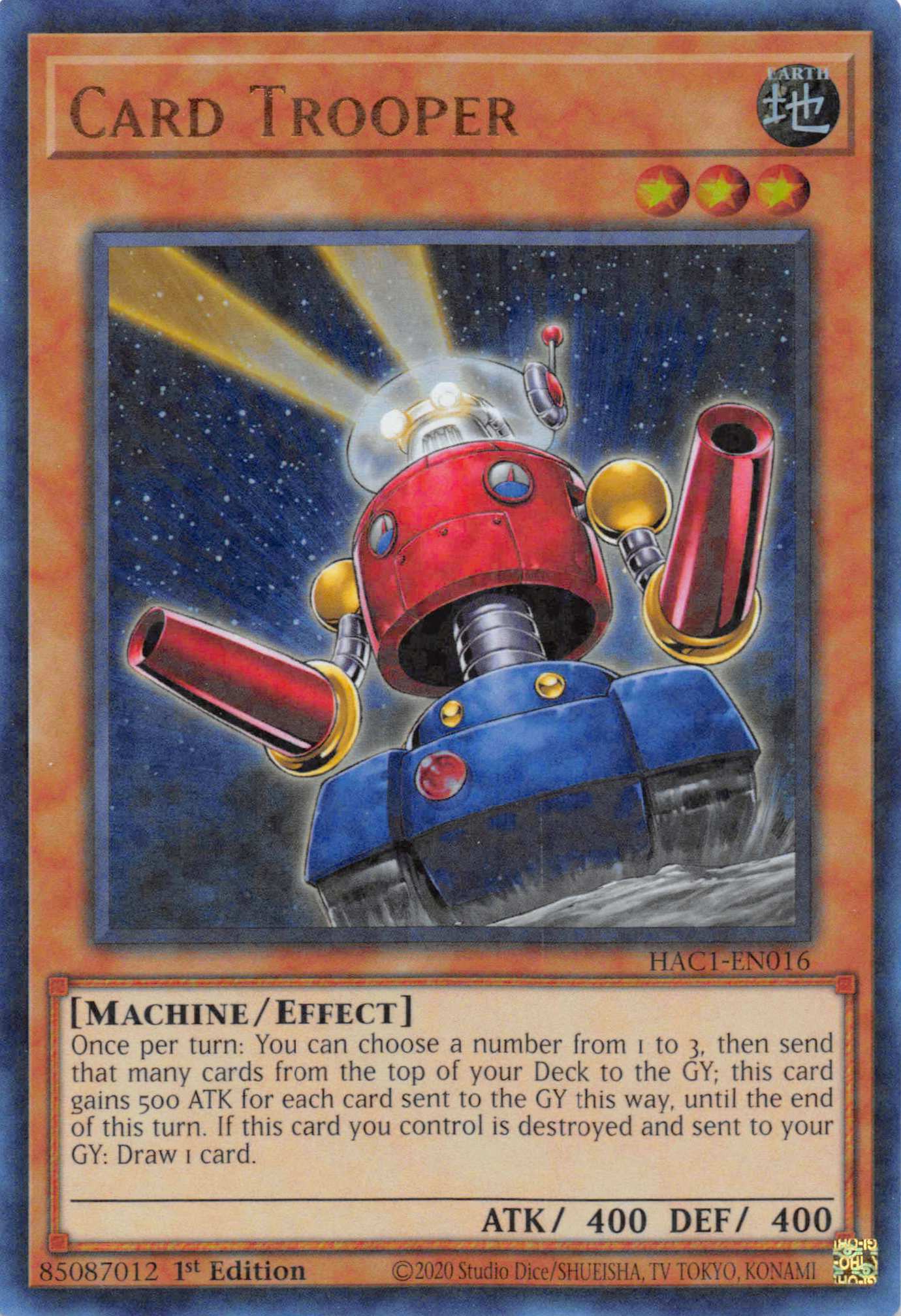 Card Trooper (Duel Terminal) [HAC1-EN016] Parallel Rare | Gaming Infinity