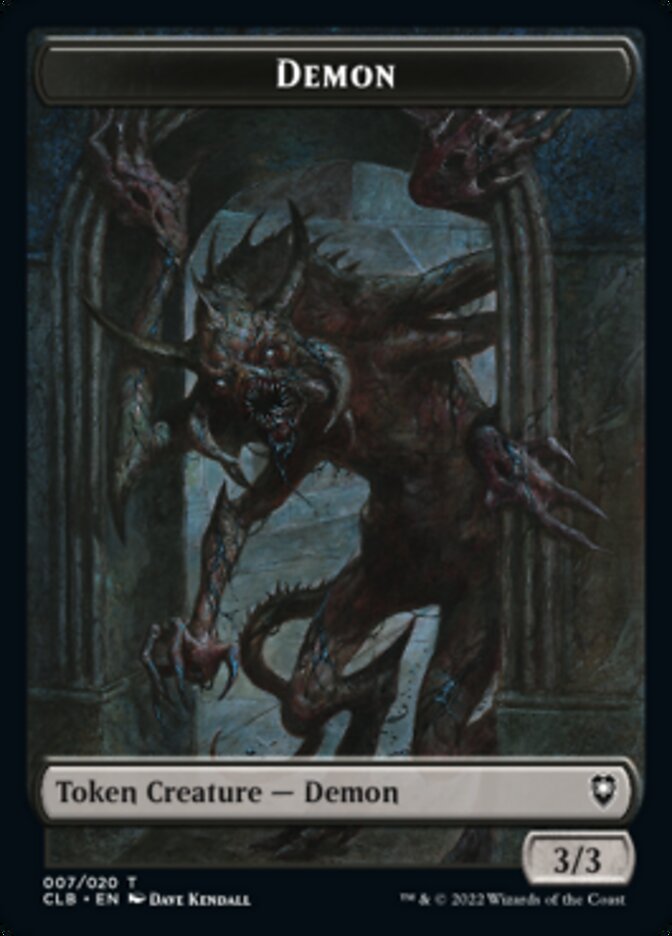 Treasure // Demon Double-sided Token [Commander Legends: Battle for Baldur's Gate Tokens] | Gaming Infinity