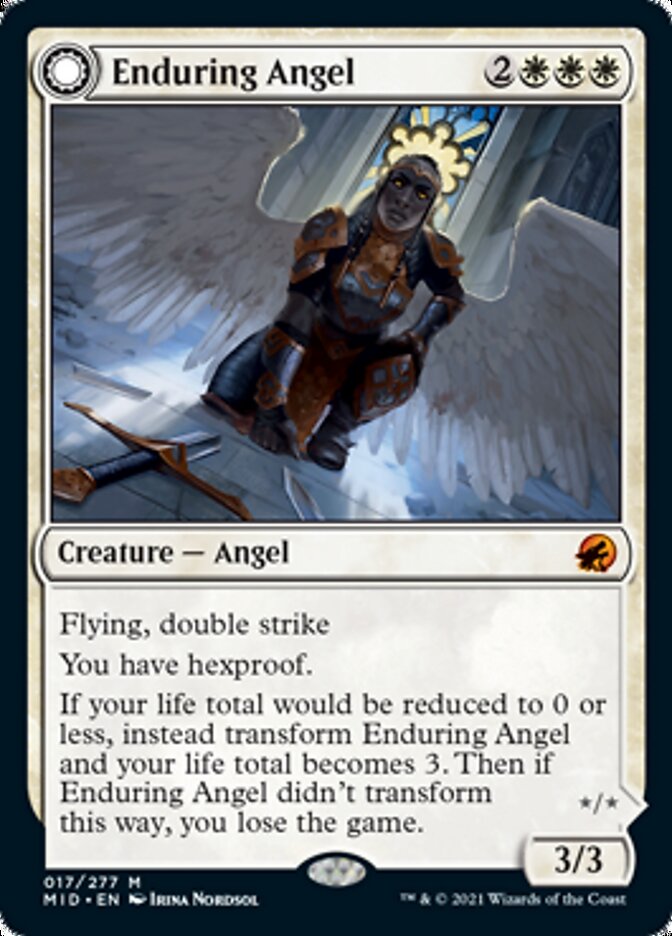 Enduring Angel // Angelic Enforcer [Innistrad: Midnight Hunt] | Gaming Infinity