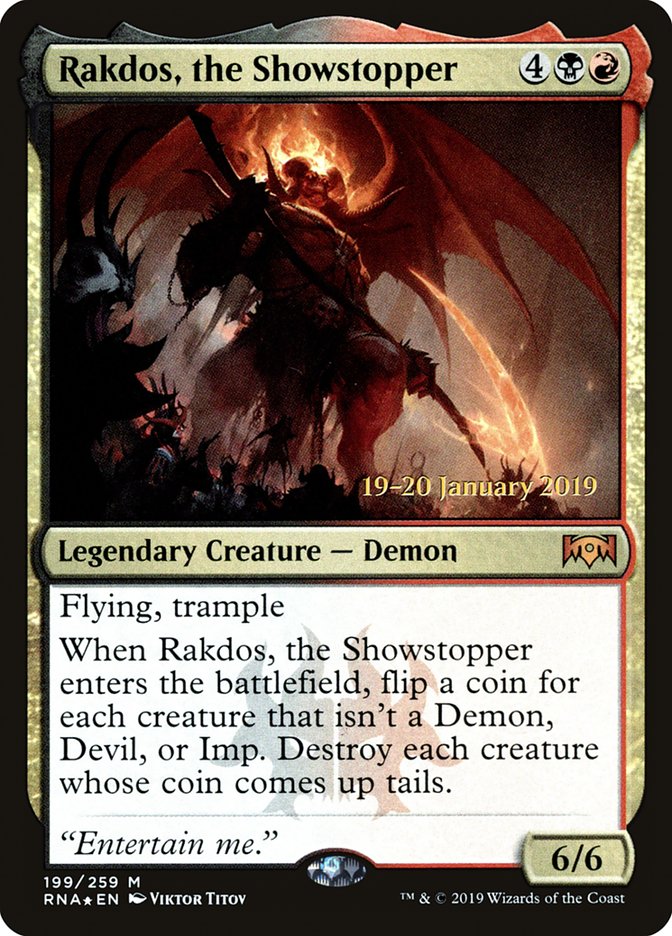 Rakdos, the Showstopper [Ravnica Allegiance Prerelease Promos] | Gaming Infinity