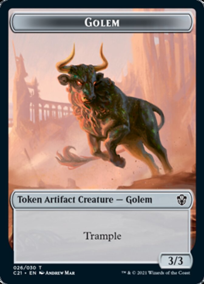 Golem (026) // Thopter Token [Commander 2021 Tokens] | Gaming Infinity