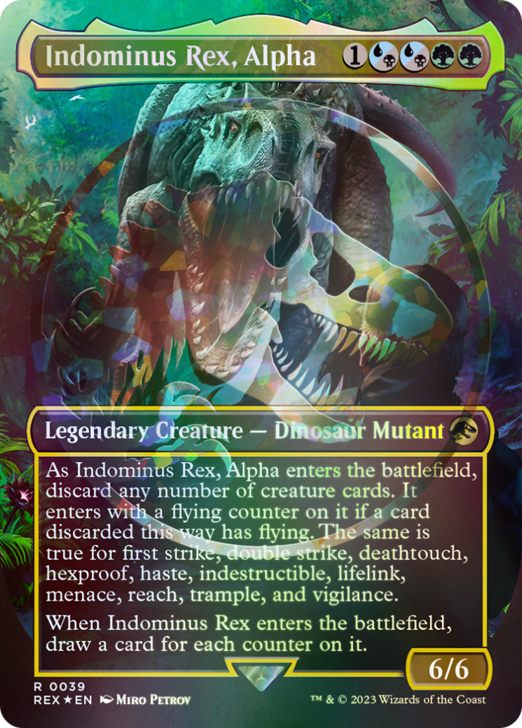 Indominus Rex, Alpha Emblem (Borderless) [Jurassic World Collection Tokens] | Gaming Infinity