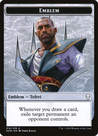 Emblem - Teferi, Hero of Dominaria [Dominaria Tokens] | Gaming Infinity