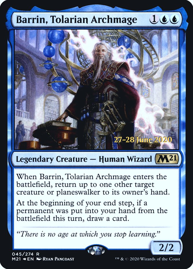 Barrin, Tolarian Archmage  [Core Set 2021 Prerelease Promos] | Gaming Infinity