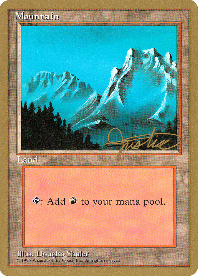 Mountain (mj374) (Mark Justice) [Pro Tour Collector Set] | Gaming Infinity