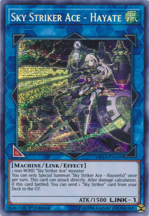 Sky Striker Ace - Hayate [MP19-EN109] Prismatic Secret Rare | Gaming Infinity