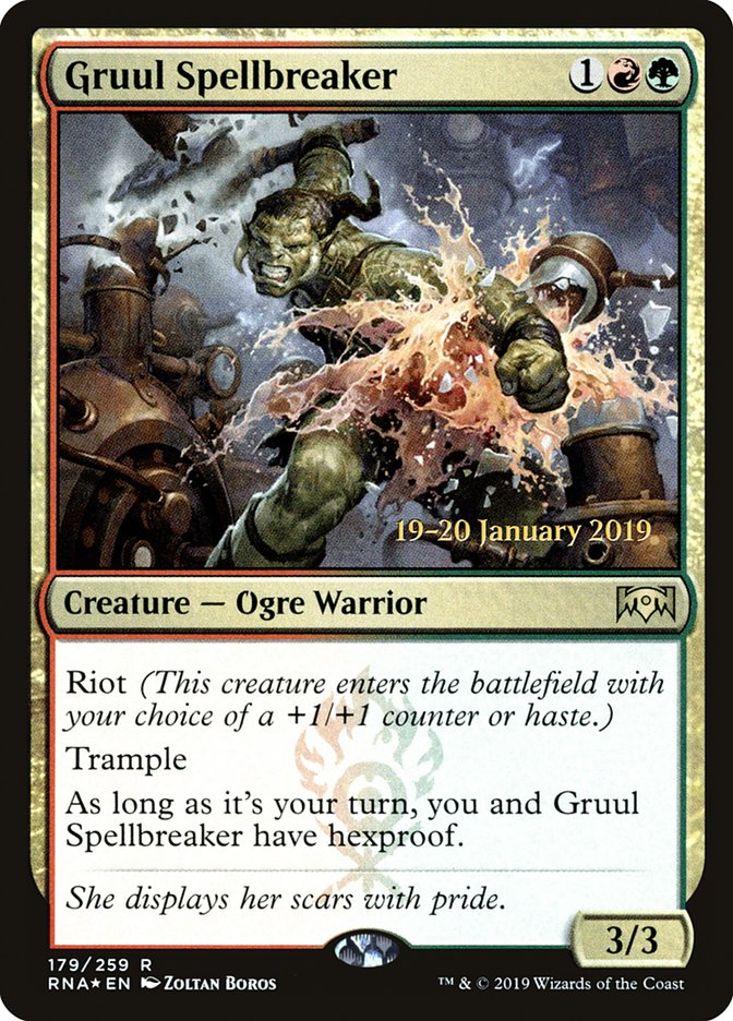 Gruul Spellbreaker [Ravnica Allegiance Prerelease Promos] | Gaming Infinity