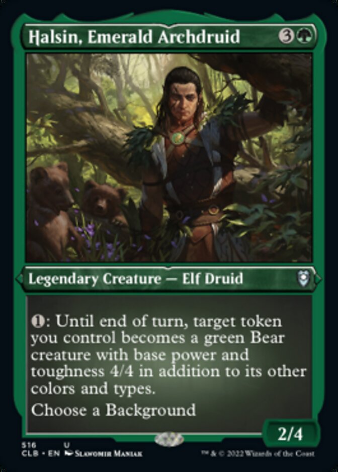 Halsin, Emerald Archdruid (Foil Etched) [Commander Legends: Battle for Baldur's Gate] | Gaming Infinity