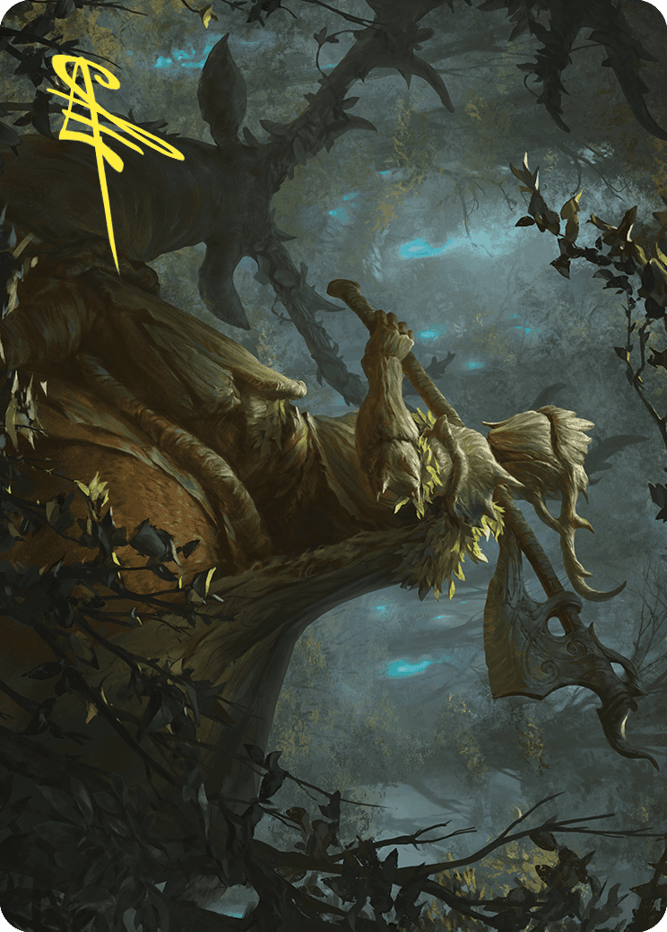 Verdant Outrider Art Card (Gold-Stamped Signature) [Wilds of Eldraine Art Series] | Gaming Infinity