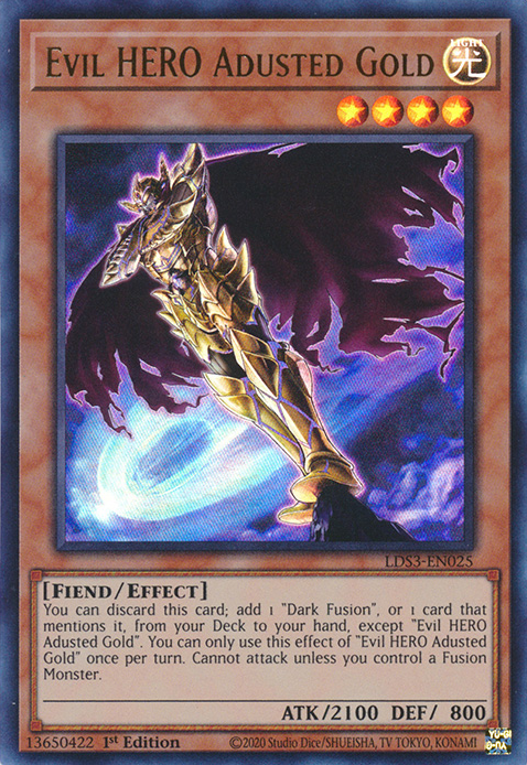 Evil HERO Adusted Gold [LDS3-EN025] Ultra Rare | Gaming Infinity