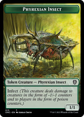 Phyrexian Wurm // Phyrexian Insect Double-Sided Token [Phyrexia: All Will Be One Commander Tokens] | Gaming Infinity