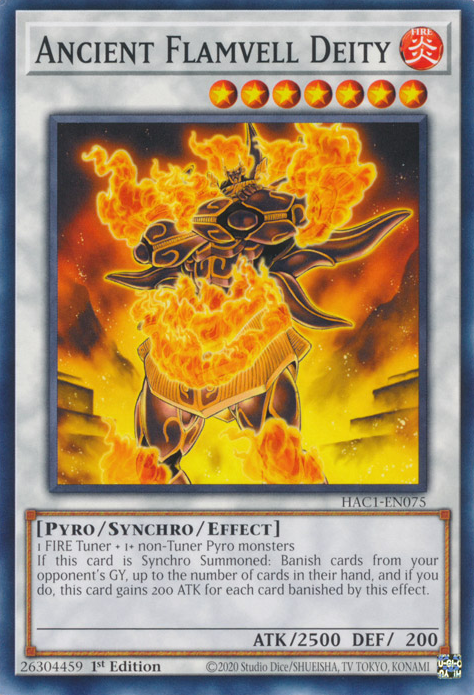 Ancient Flamvell Deity [HAC1-EN075] Parallel Rare | Gaming Infinity
