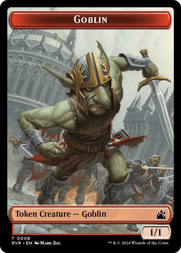 Goblin (0008) // Wurm Double-Sided Token [Ravnica Remastered Tokens] | Gaming Infinity