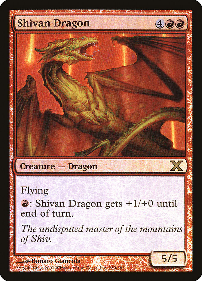 Shivan Dragon (Premium Foil) [Tenth Edition] | Gaming Infinity