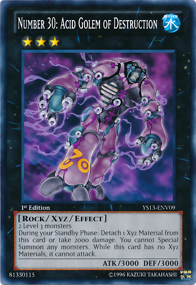 Number 30: Acid Golem of Destruction [YS13-ENV09] Common | Gaming Infinity