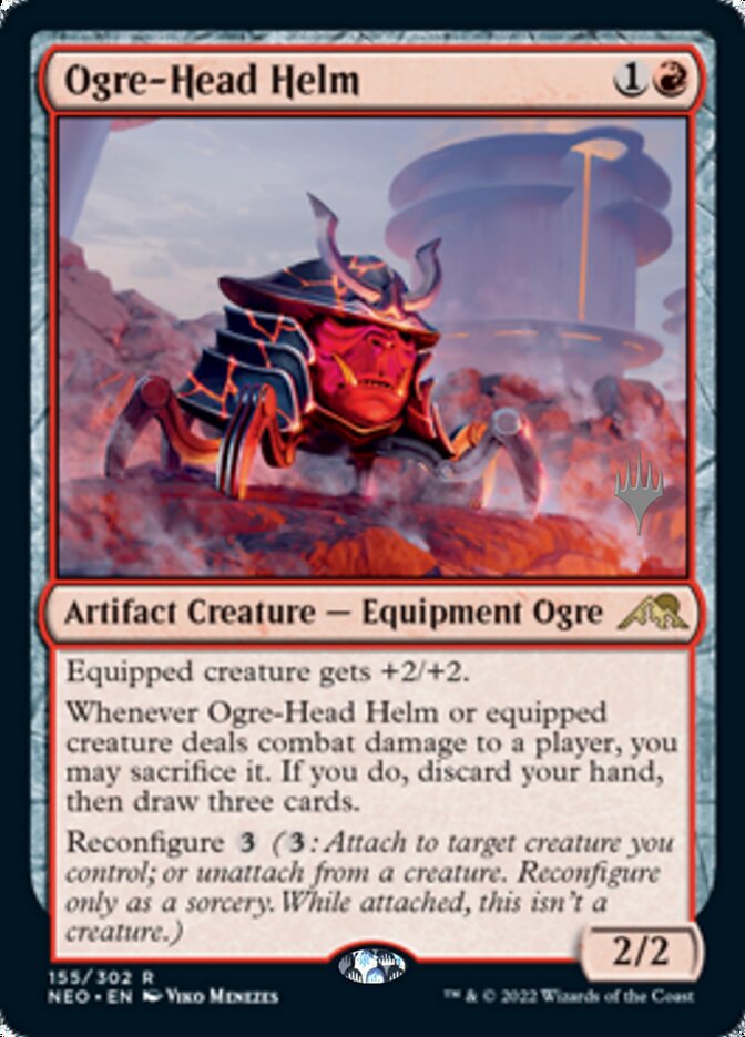 Ogre-Head Helm (Promo Pack) [Kamigawa: Neon Dynasty Promos] | Gaming Infinity