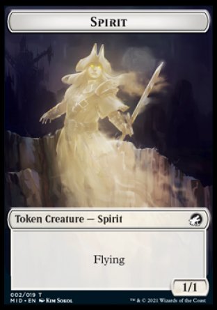 Spirit Token [Innistrad: Midnight Hunt Tokens] | Gaming Infinity