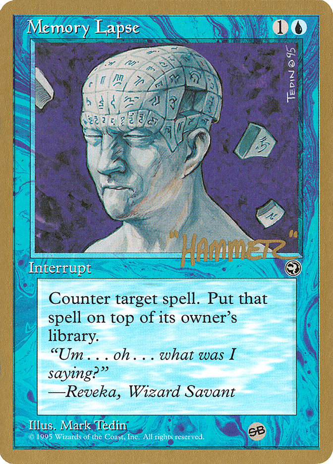 Memory Lapse (Runes) (Shawn "Hammer" Regnier) (SB) [Pro Tour Collector Set] | Gaming Infinity