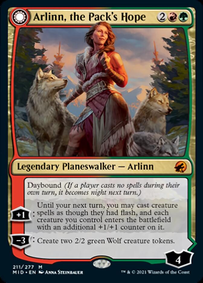 Arlinn, the Pack's Hope // Arlinn, the Moon's Fury [Innistrad: Midnight Hunt] | Gaming Infinity