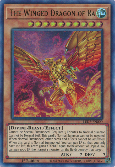 The Winged Dragon of Ra (Alternate Art) [LED7-EN000] Ultra Rare | Gaming Infinity