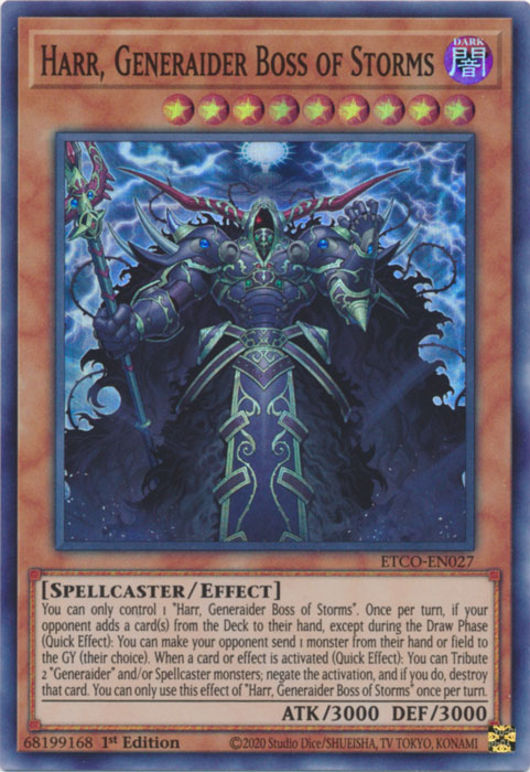 Harr, Generaider Boss of Storms [ETCO-EN027] Super Rare | Gaming Infinity