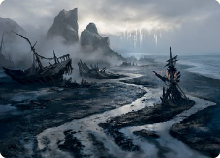 Shipwreck Marsh Art Card [Innistrad: Midnight Hunt Art Series] | Gaming Infinity