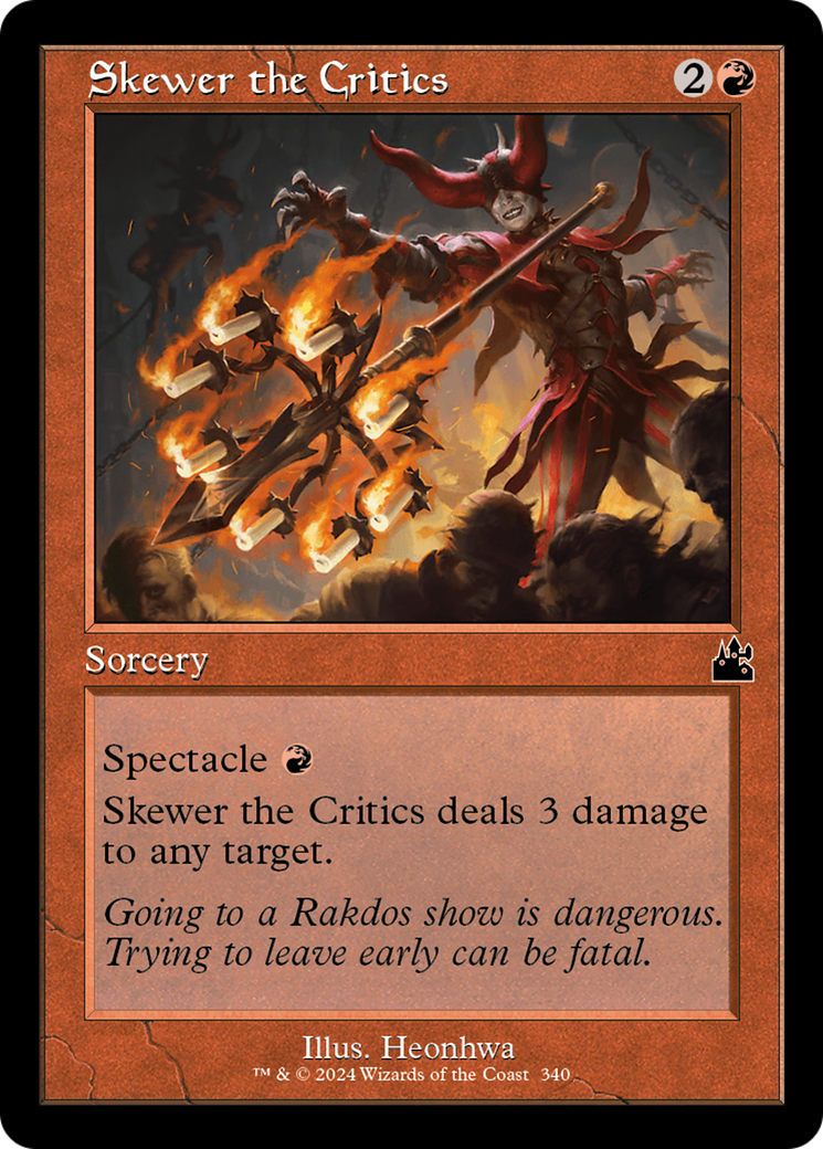 Skewer the Critics (Retro Frame) [Ravnica Remastered] | Gaming Infinity