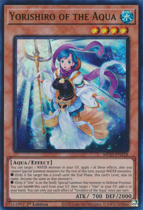 Yorishiro of the Aqua [MP23-EN218] Ultra Rare | Gaming Infinity