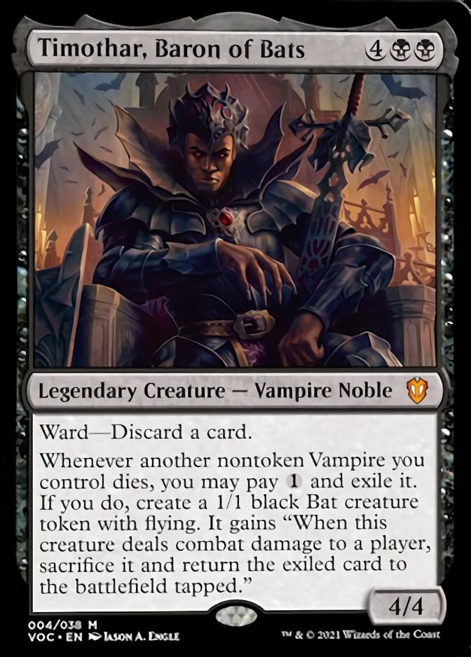 Timothar, Baron of Bats [Innistrad: Crimson Vow Commander] | Gaming Infinity