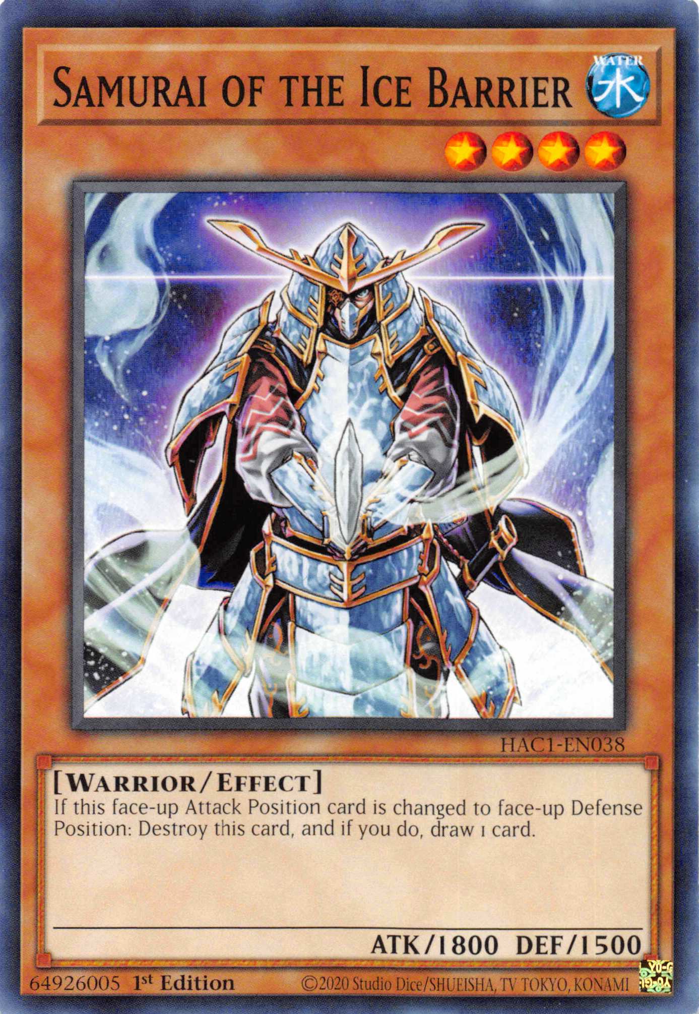 Samurai of the Ice Barrier [HAC1-EN038] Common | Gaming Infinity