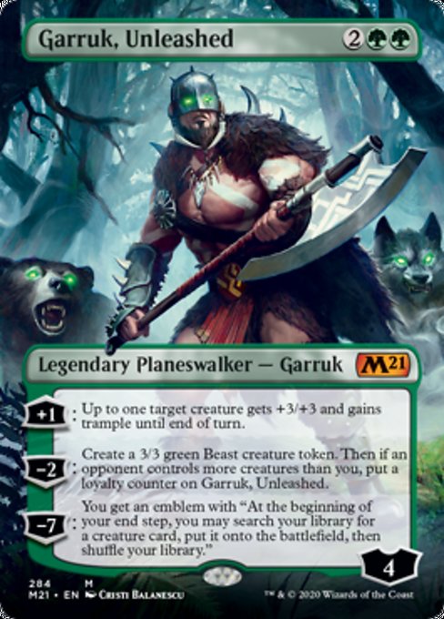 Garruk, Unleashed (Borderless) [Core Set 2021] | Gaming Infinity