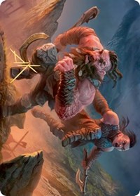 Dwarven Reinforcements Art Card (Gold-Stamped Signature) [Kaldheim: Art Series] | Gaming Infinity