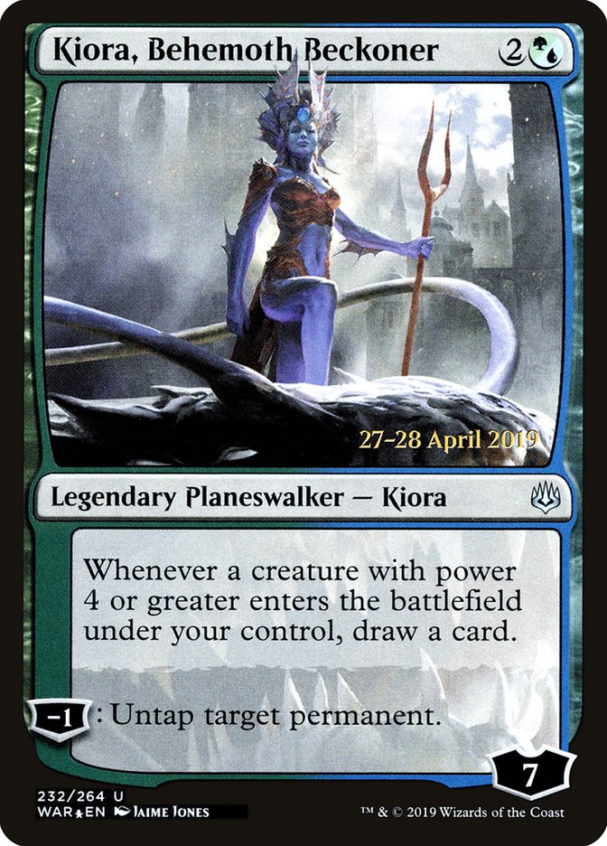 Kiora, Behemoth Beckoner  [War of the Spark Prerelease Promos] | Gaming Infinity