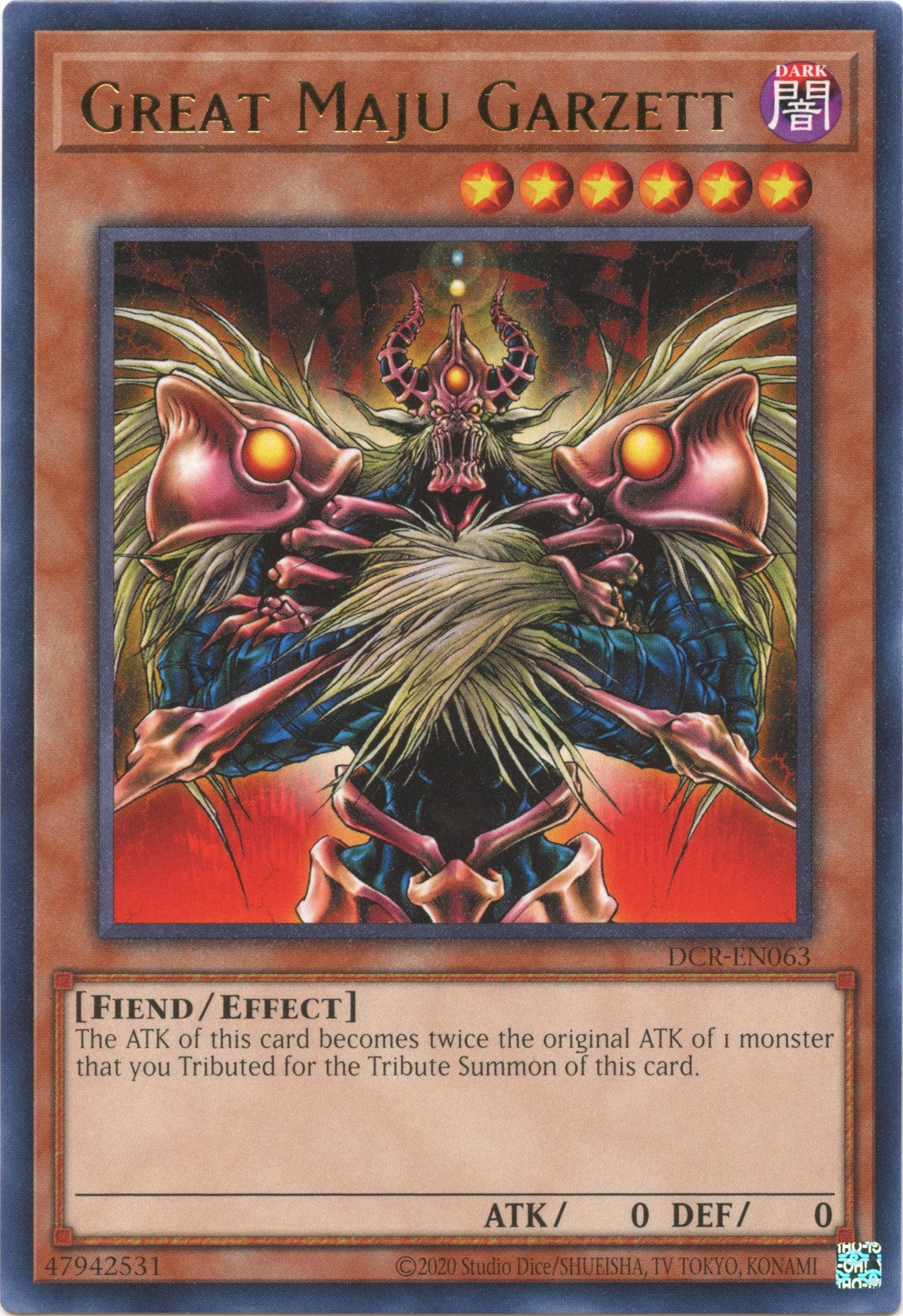 Great Maju Garzett (25th Anniversary) [DCR-EN063] Rare | Gaming Infinity