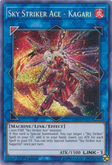 Sky Striker Ace - Kagari [MP19-EN257] Prismatic Secret Rare | Gaming Infinity