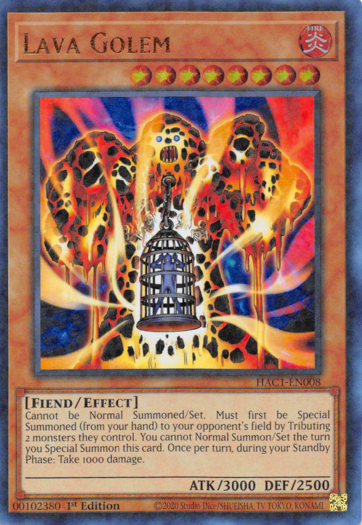 Lava Golem (Duel Terminal) [HAC1-EN008] Parallel Rare | Gaming Infinity