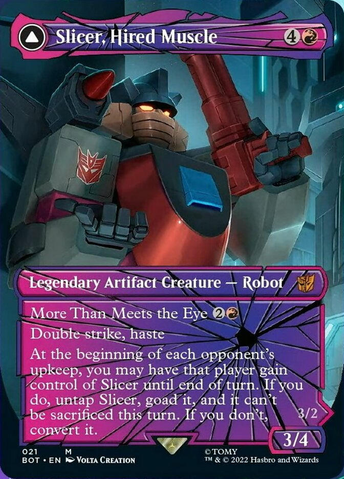 Slicer, Hired Muscle // Slicer, High-Speed Antagonist (Shattered Glass) [Universes Beyond: Transformers] | Gaming Infinity