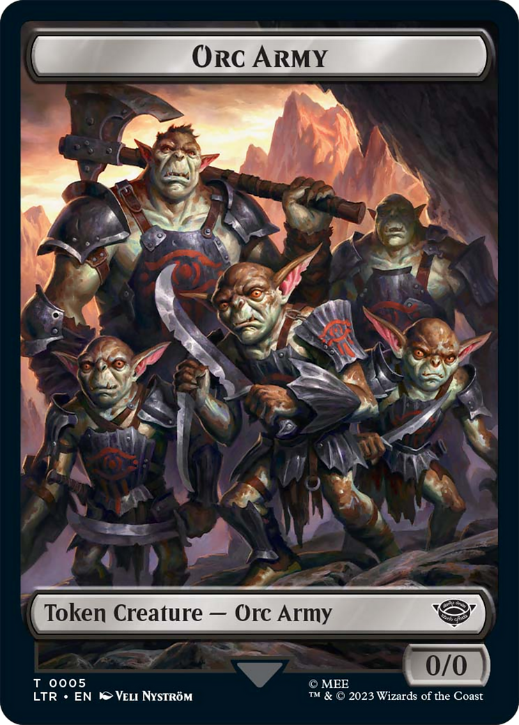 Orc Army (06) // Orc Army (05) Double-Sided Token [The Lord of the Rings: Tales of Middle-Earth Tokens] | Gaming Infinity