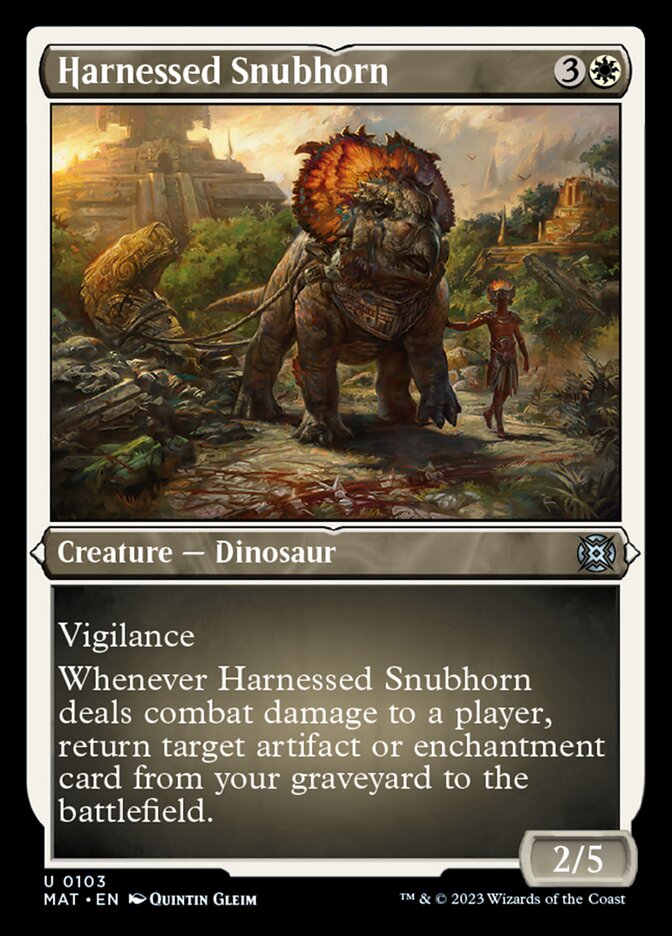 Harnessed Snubhorn (Foil Etched) [March of the Machine: The Aftermath] | Gaming Infinity