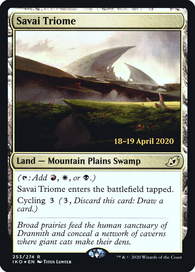 Savai Triome  [Ikoria: Lair of Behemoths Prerelease Promos] | Gaming Infinity