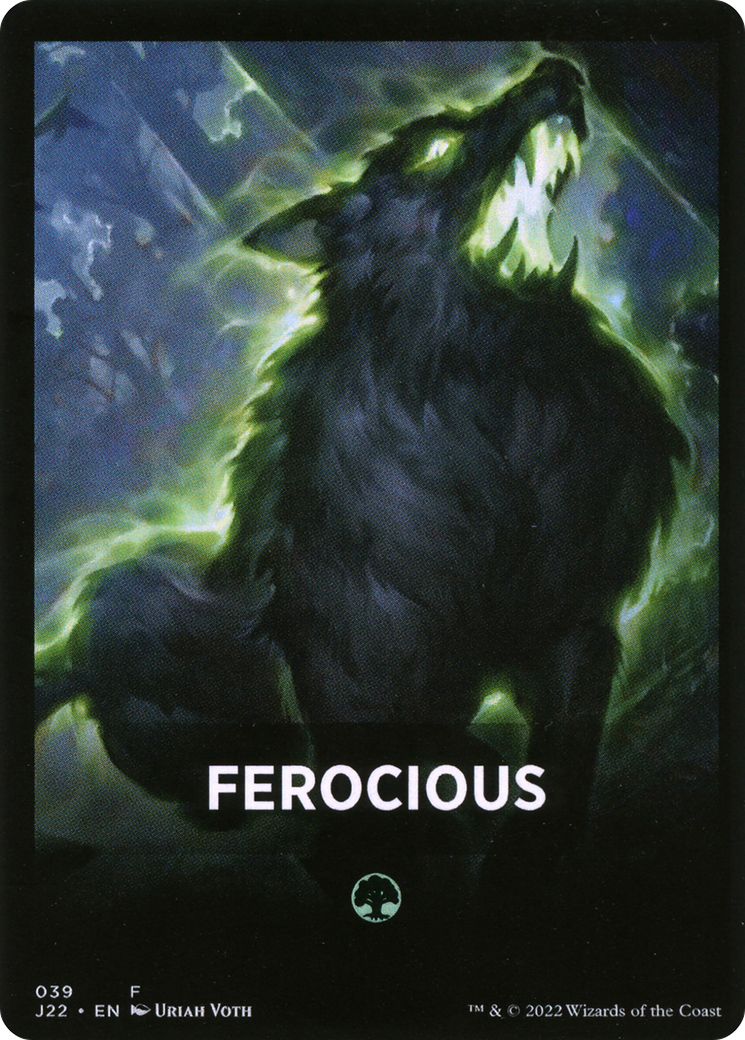 Ferocious Theme Card [Jumpstart 2022 Front Cards] | Gaming Infinity