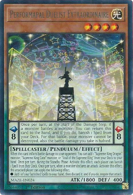 Performapal Duelist Extraordinaire [MAZE-EN024] Rare | Gaming Infinity