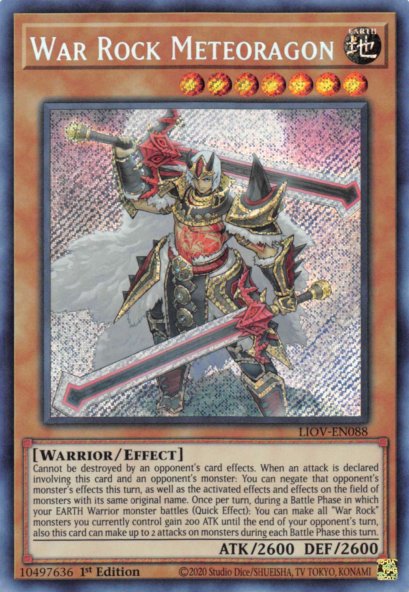 War Rock Meteoragon [LIOV-EN088] Secret Rare | Gaming Infinity