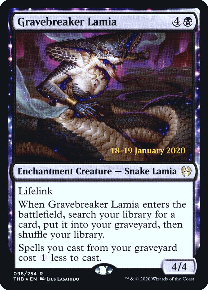 Gravebreaker Lamia [Theros Beyond Death Prerelease Promos] | Gaming Infinity