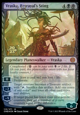 Vraska, Betrayal's Sting [Phyrexia: All Will Be One Prerelease Promos] | Gaming Infinity