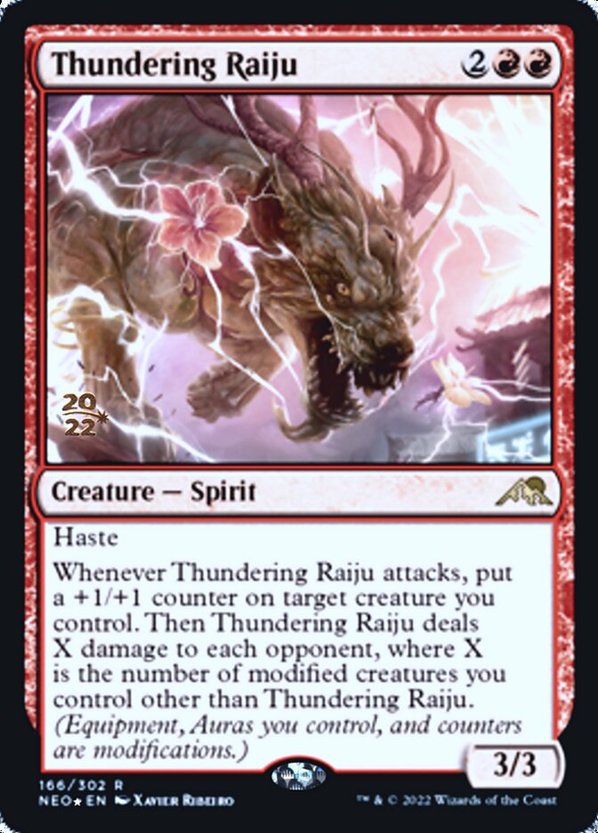 Thundering Raiju [Kamigawa: Neon Dynasty Prerelease Promos] | Gaming Infinity