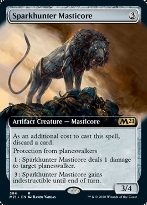 Sparkhunter Masticore (Extended Art) [Core Set 2021] | Gaming Infinity