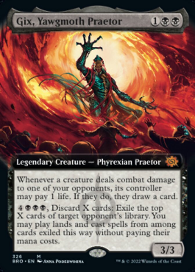 Gix, Yawgmoth Praetor (Extended Art) [The Brothers' War] | Gaming Infinity