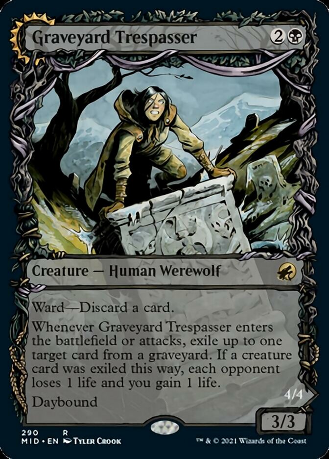 Graveyard Trespasser // Graveyard Glutton (Showcase Equinox) [Innistrad: Midnight Hunt] | Gaming Infinity