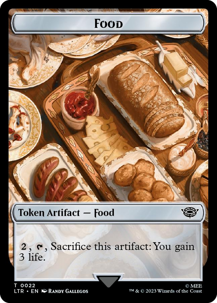 Tentacle // Food (0022) Double-Sided Token (Surge Foil) [The Lord of the Rings: Tales of Middle-Earth Tokens] | Gaming Infinity